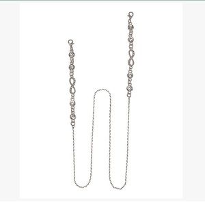 🌻3 for $15🌻Silver Mask Clip/Necklace w/ Crystal details